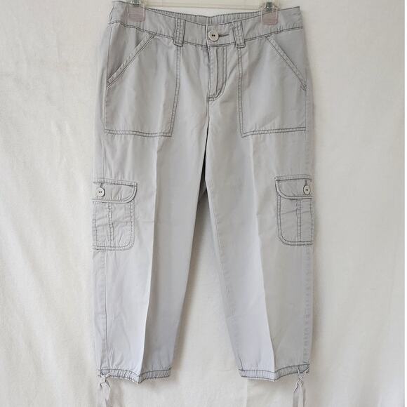 ST. Johns Bay Light Blue Graysish Capri/Cargo Pants  Women's Size 4 - Picture 3 of 11